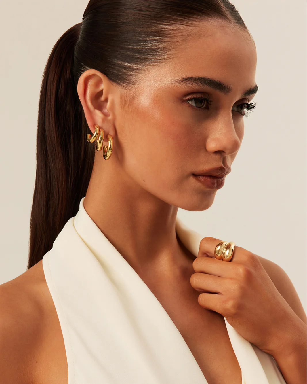 TENILLE EARRINGS 3 PACK - GOLD PLATED 18K