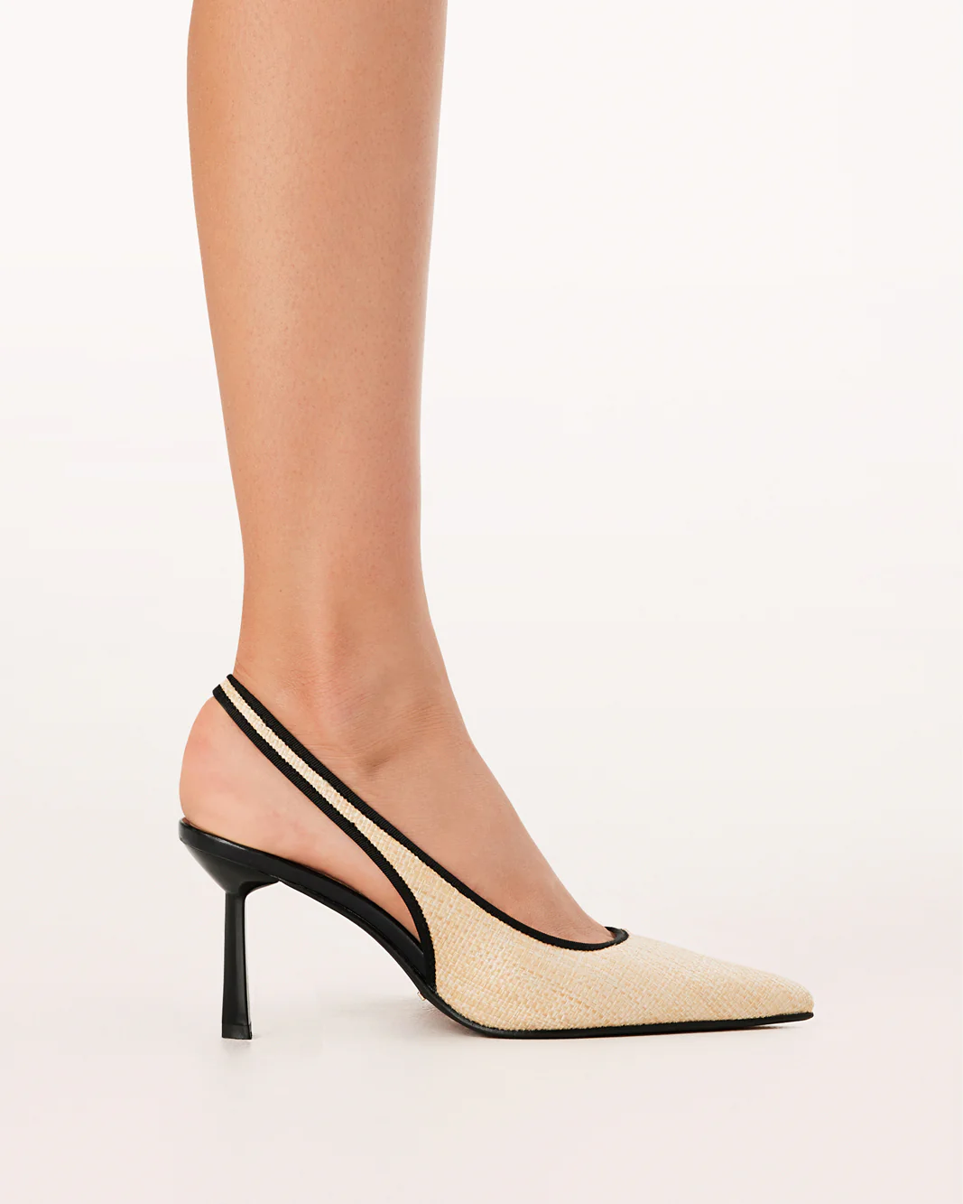 IVIE - NATURAL RAFFIA-BLACK