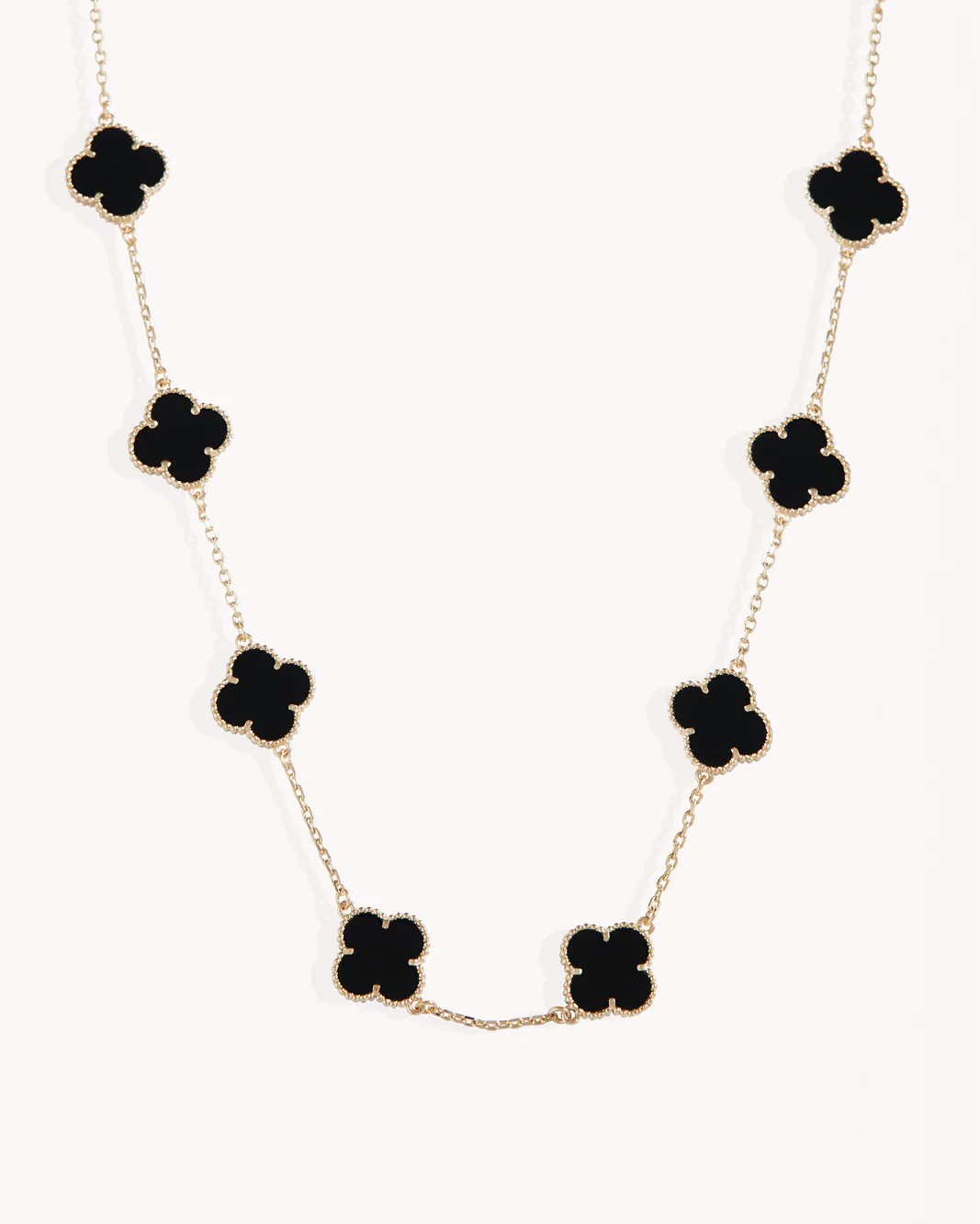 VERONICA NECKLACE - BLACK-GOLD