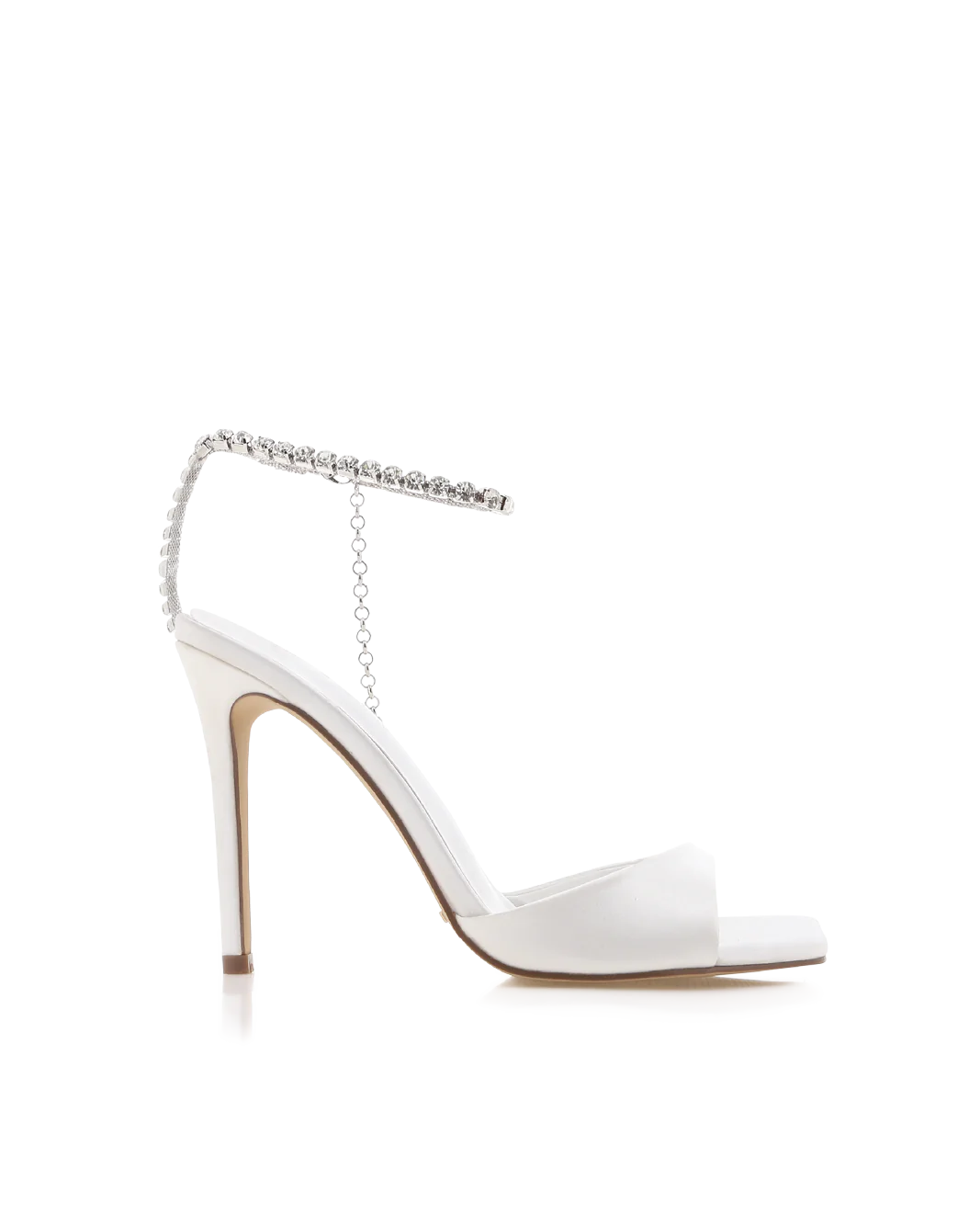 GWENDOLYN - WHITE SATIN-DIAMANTE