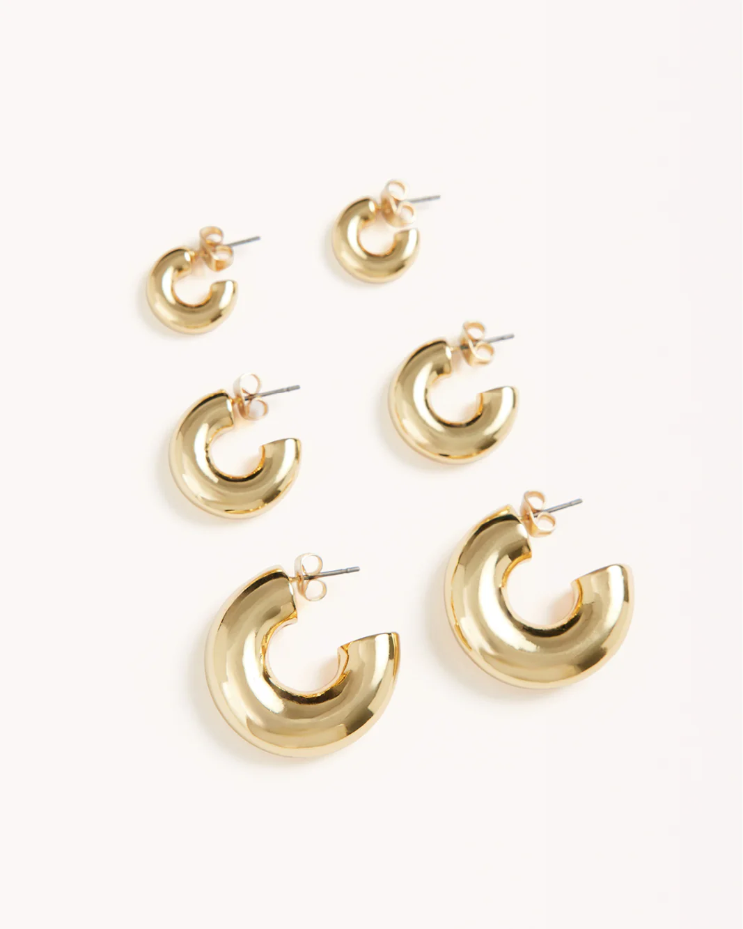 JULIETTE EARRINGS 3 PACK  - GOLD PLATED 18K
