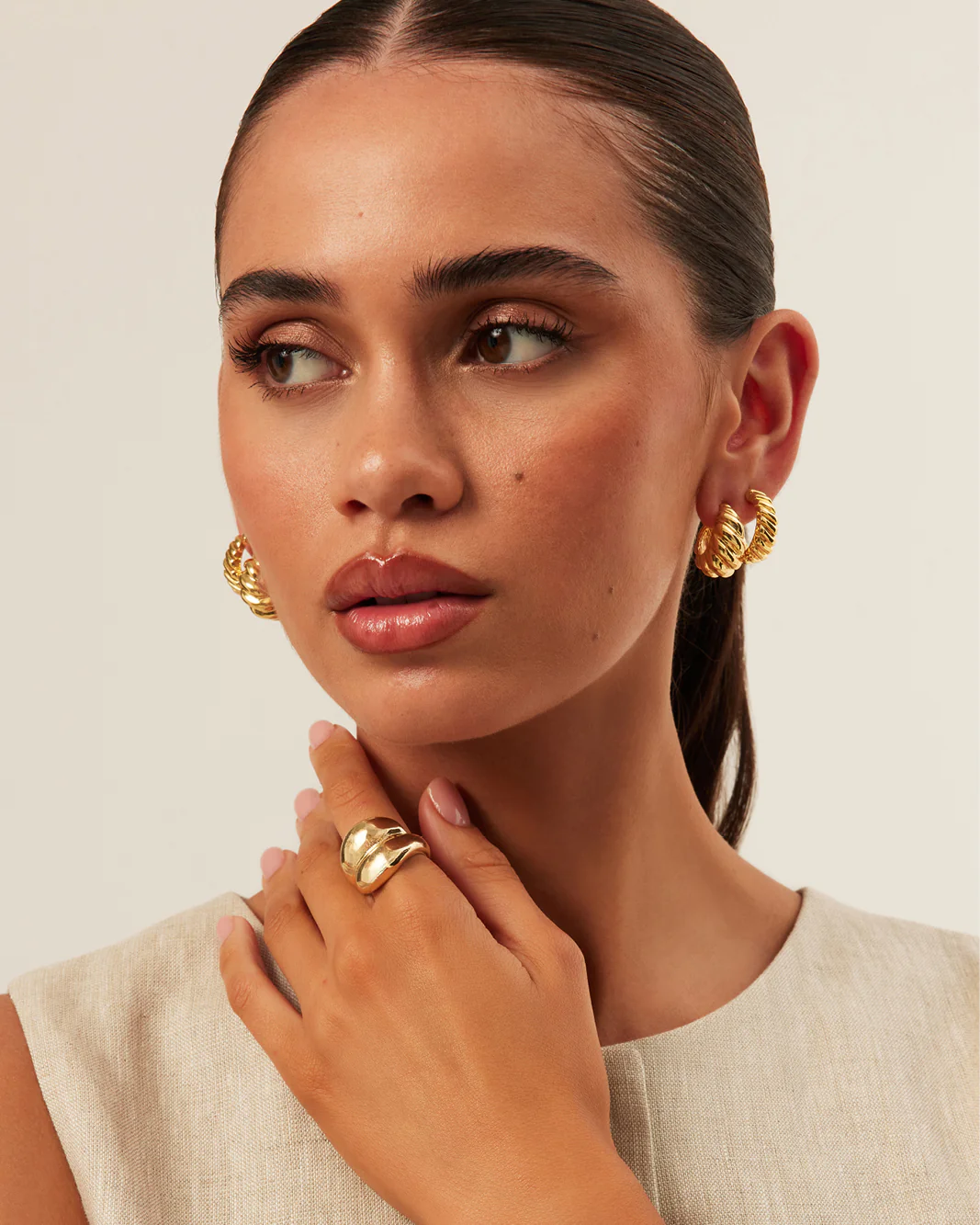 ROCHELLE EARRINGS 2 PACK - GOLD PLATED 18K
