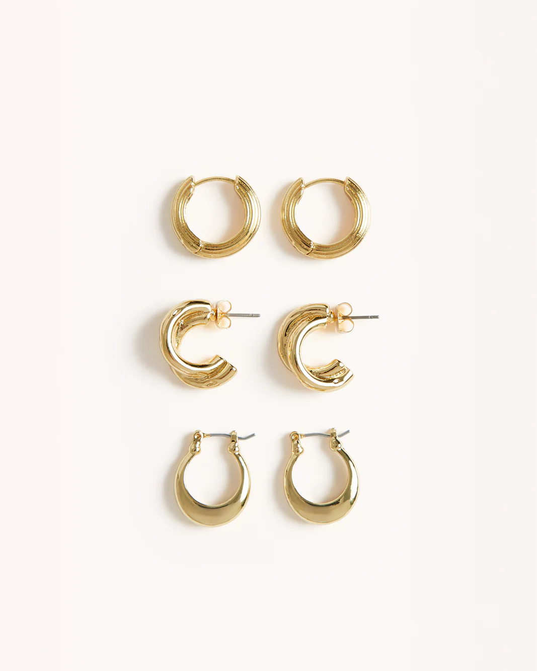 ANITA 3 PACK EARRINGS - GOLD PLATED 18K