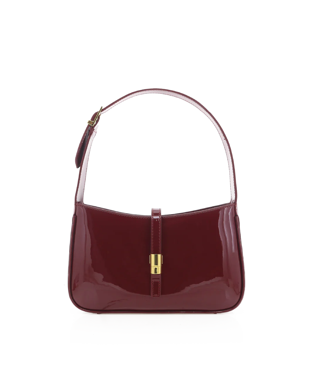 CLARA SHOULDER BAG - CHERRY RED PATENT