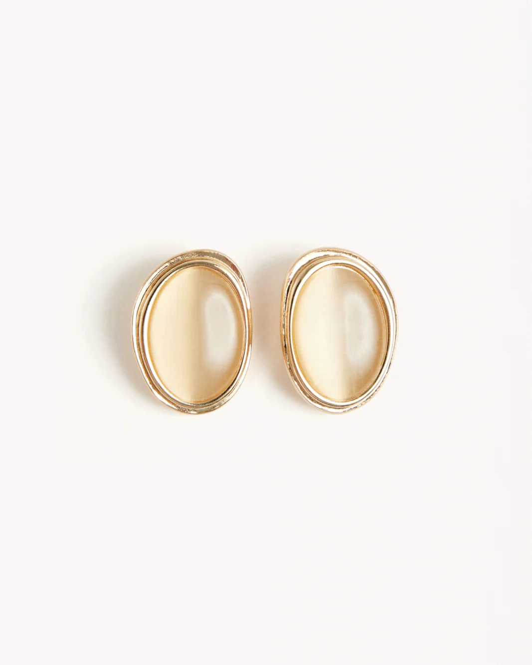 MILLIE EARRINGS - GOLD-CREAM TORT