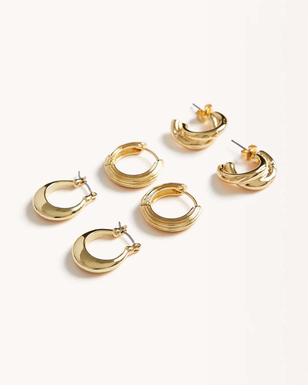 ANITA 3 PACK EARRINGS - GOLD PLATED 18K