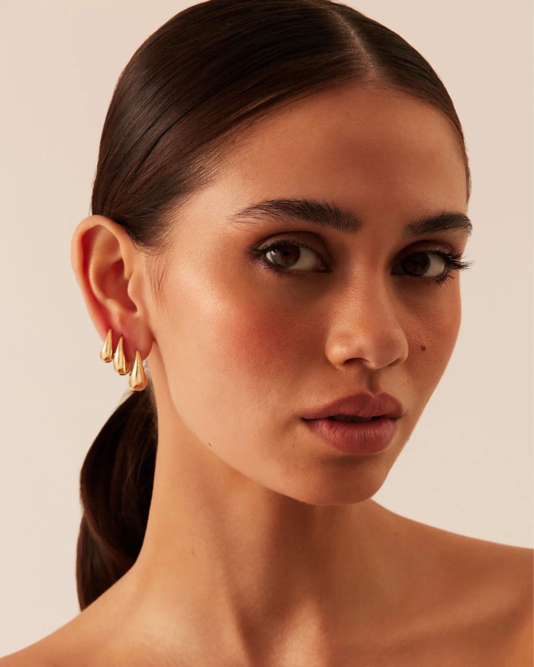 TALULLA 3 PACK EARRINGS - GOLD PLATED 18K