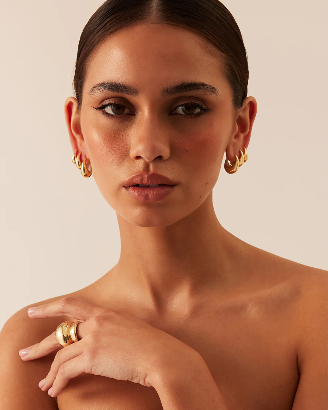 TALULLA 3 PACK EARRINGS - GOLD PLATED 18K