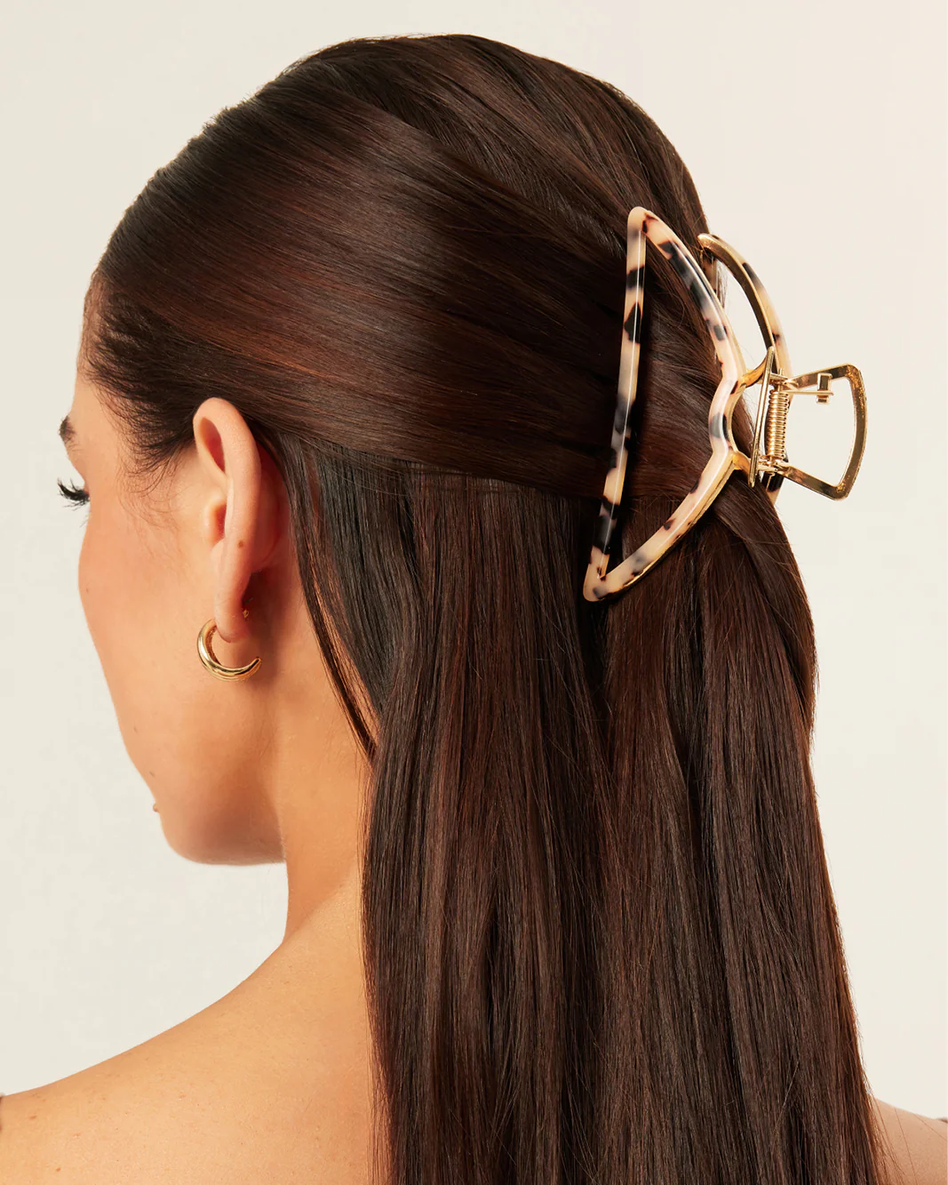 RESIN METAL CLAW CLIP 2 PACK - BLONDE TORT-GOLD