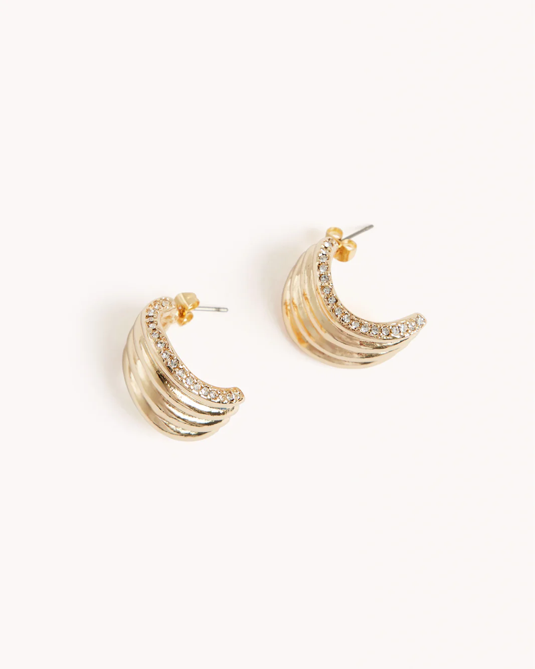 RAYE EARRINGS - GOLD-DIAMANTE