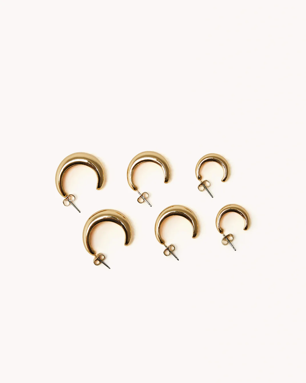 GETTY HOOP EARRING PACK - GOLD PLATED 18K