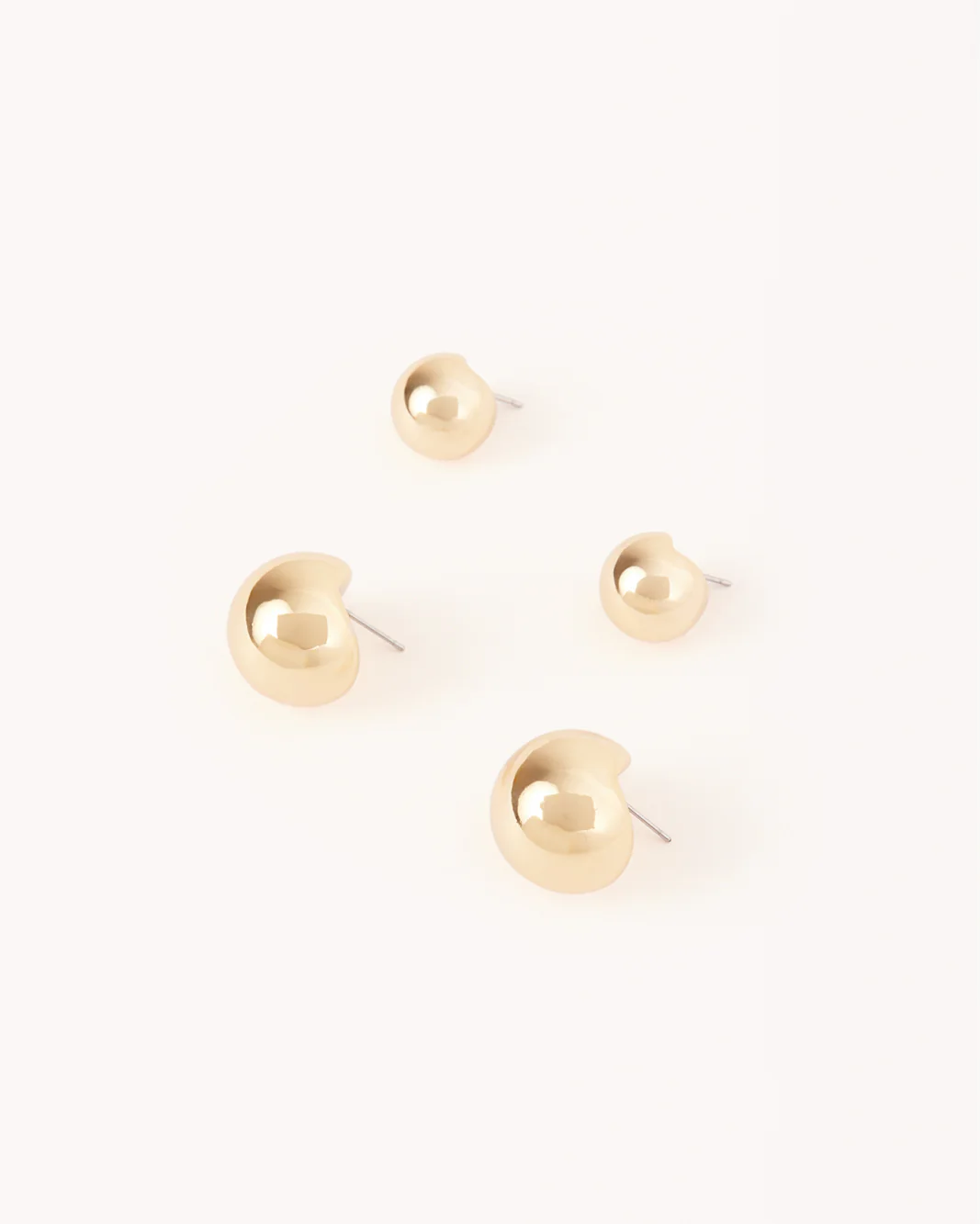 NINA EARRINGS 2 PACK - GOLD PLATED 18K