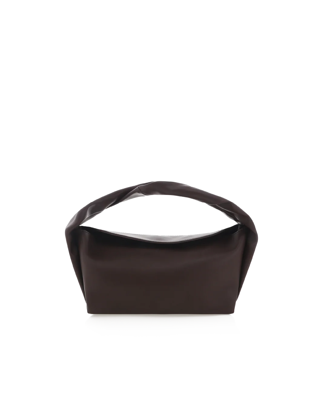 OLIVE HANDLE BAG - CHOCOLATE