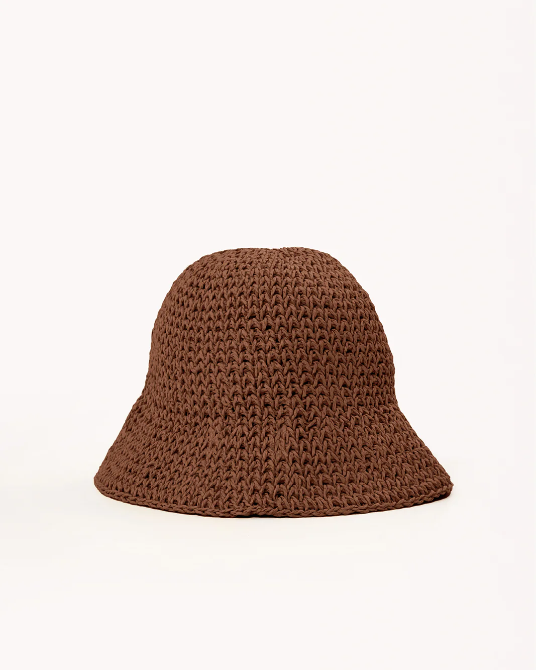 STRAW BUCKET HAT - BROWN RAFFIA