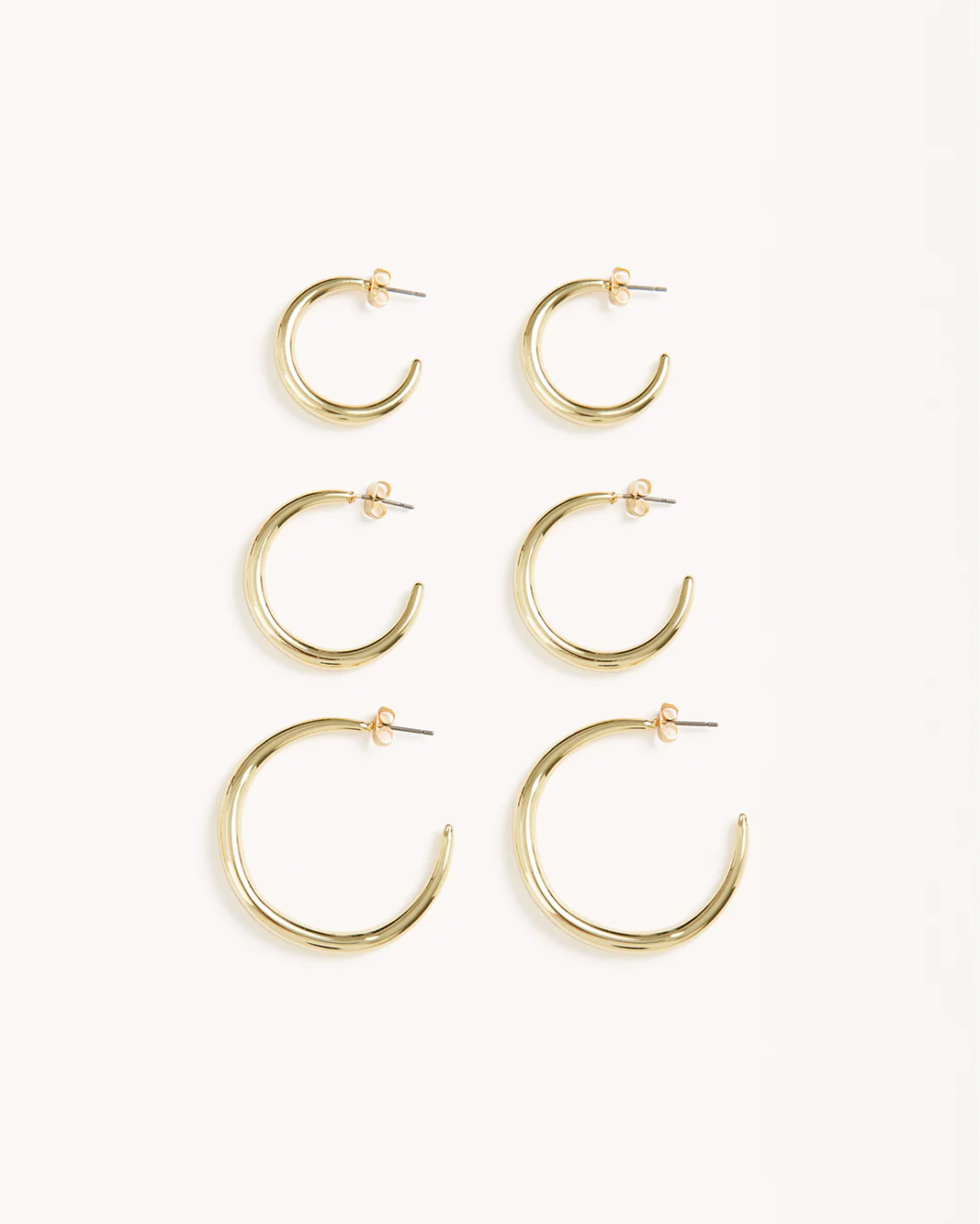 CARISSA EARRINGS 3 PACK - GOLD PLATED 18K