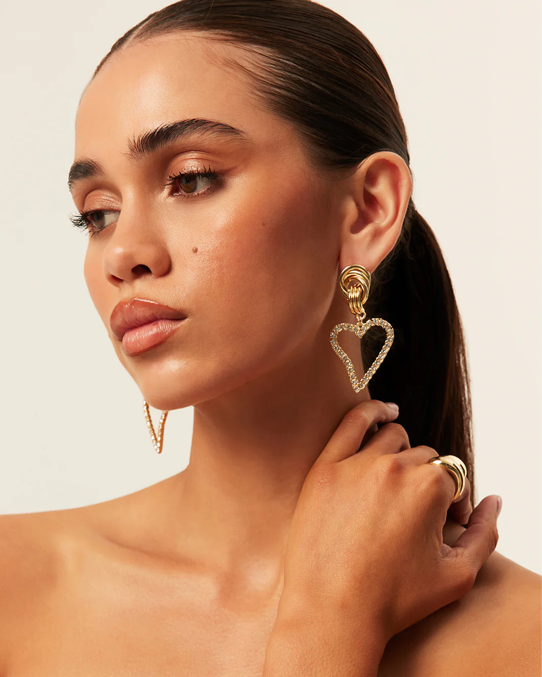 KEELY EARRINGS - GOLD-DIAMANTE