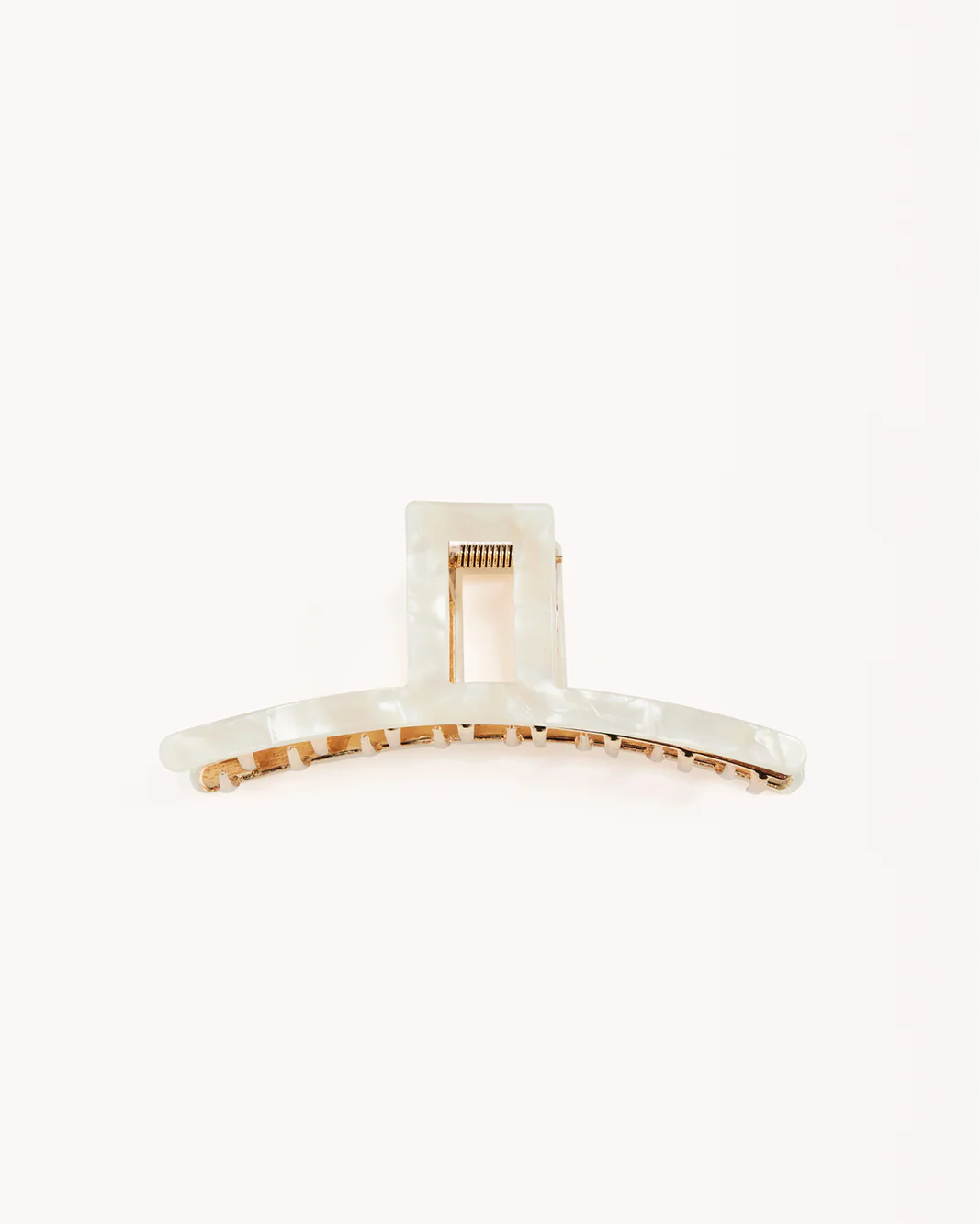 RESIN METAL CLAW CLIP - PEARL