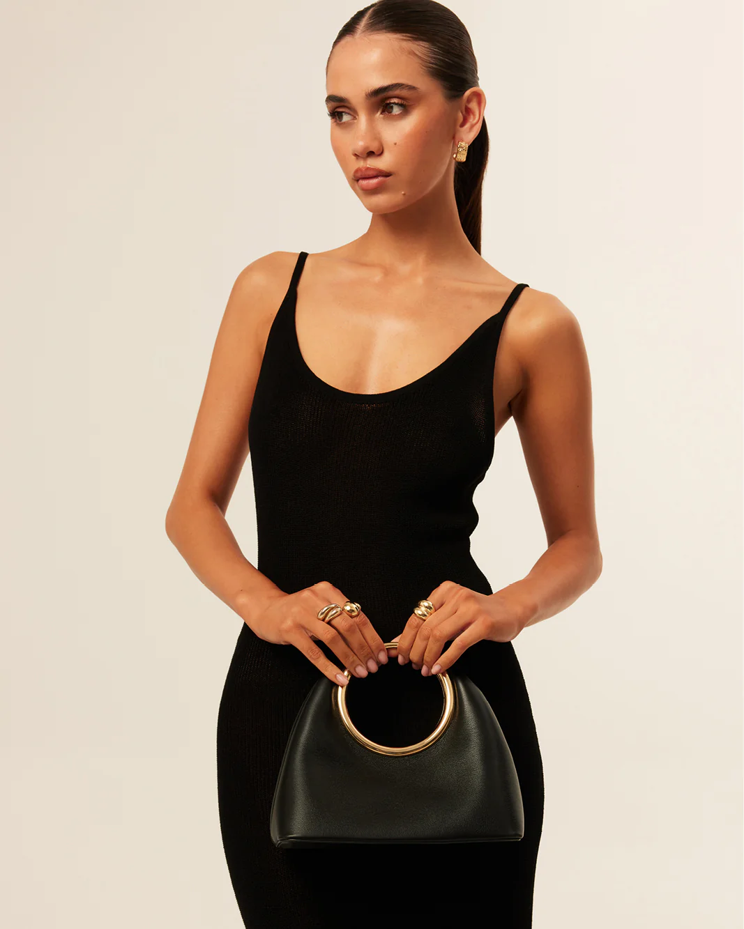 MONROE HANDLE BAG - BLACK