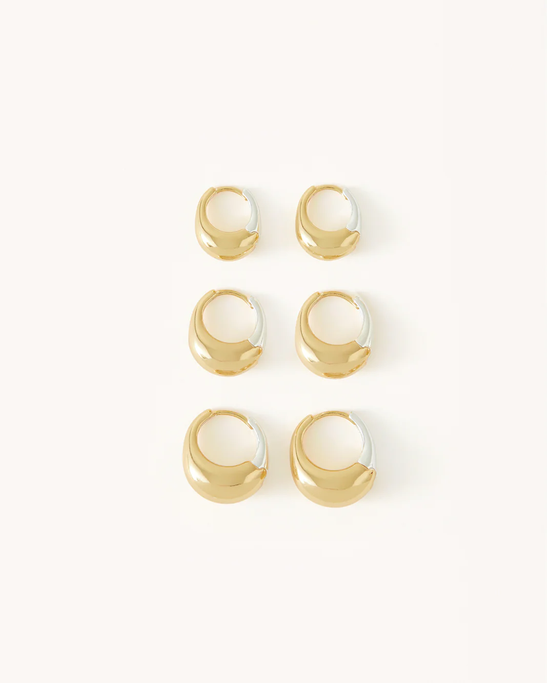 TALULLA 3 PACK EARRINGS - GOLD PLATED 18K