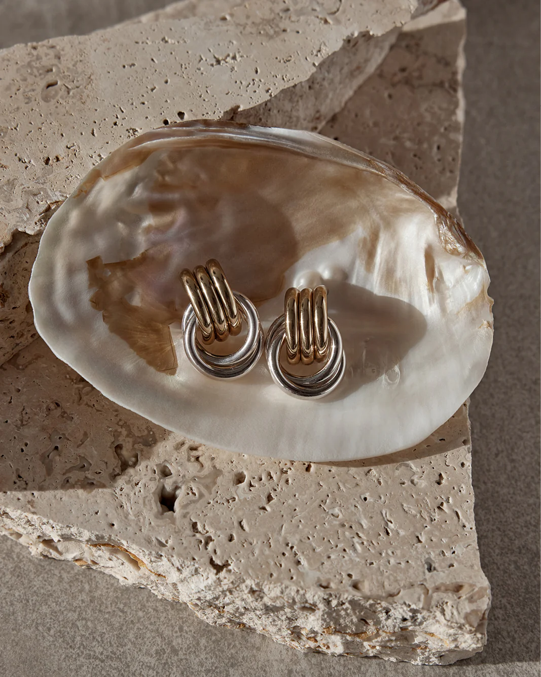 ANTHE EARRING - GOLD-SILVER