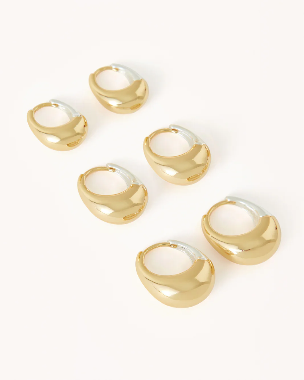 TALULLA 3 PACK EARRINGS - GOLD PLATED 18K