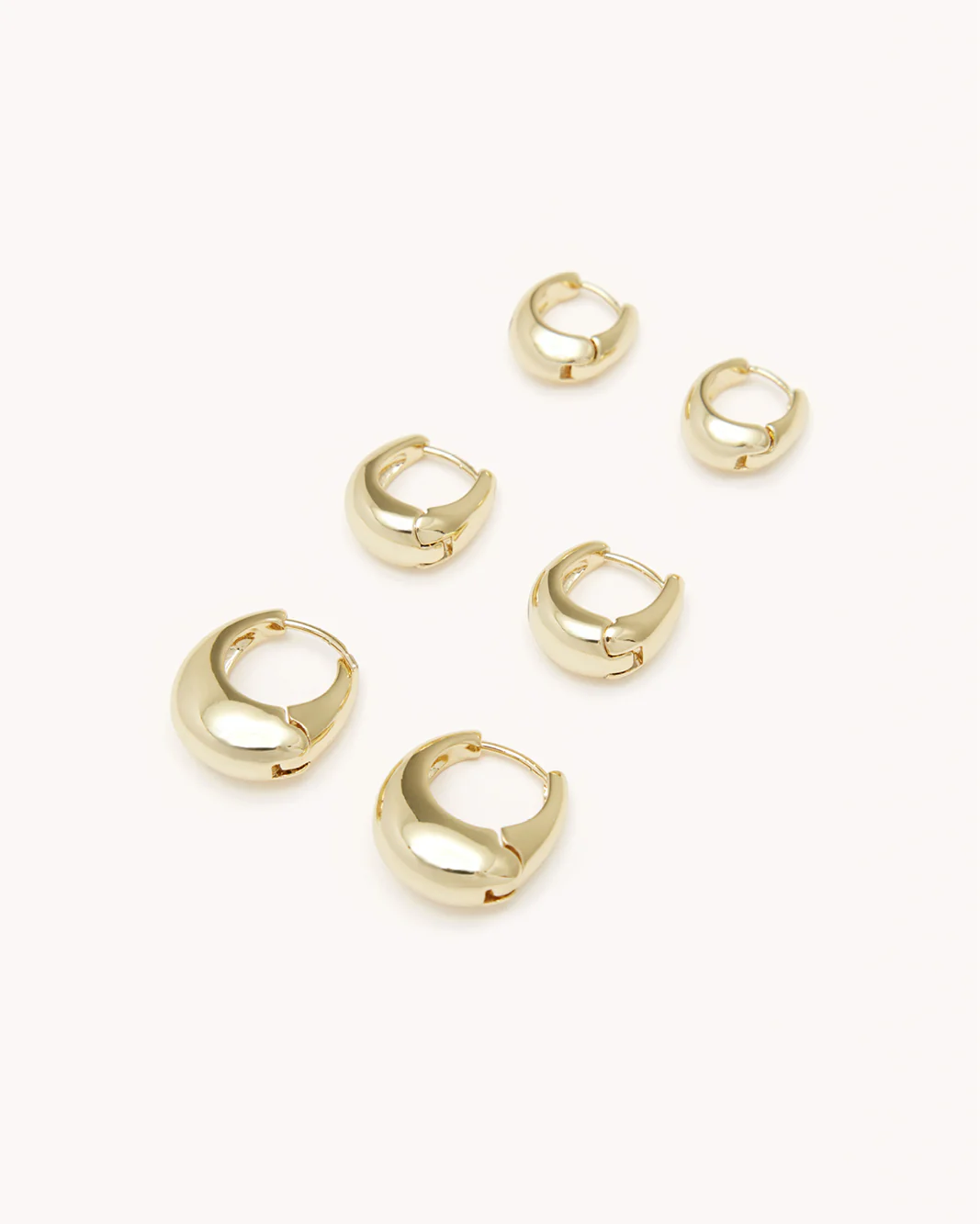 AVENA EARRING 3 PACK - GOLD PLATED 18K