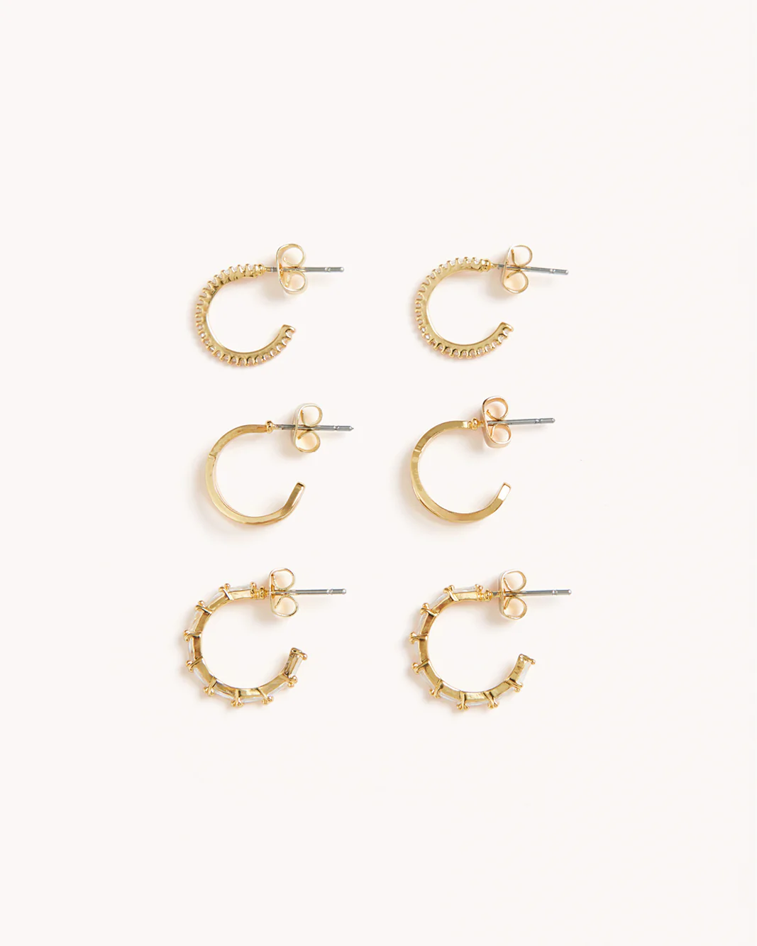 IRIS EARRINGS 3 PACK - GOLD PLATED 18K