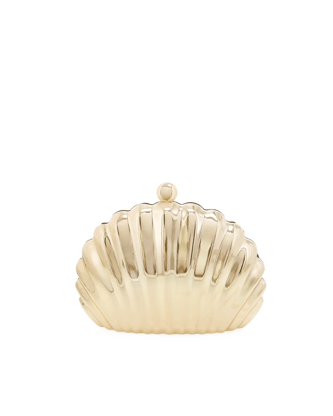 SHELL CLUTCH BAG - GOLD METALLIC