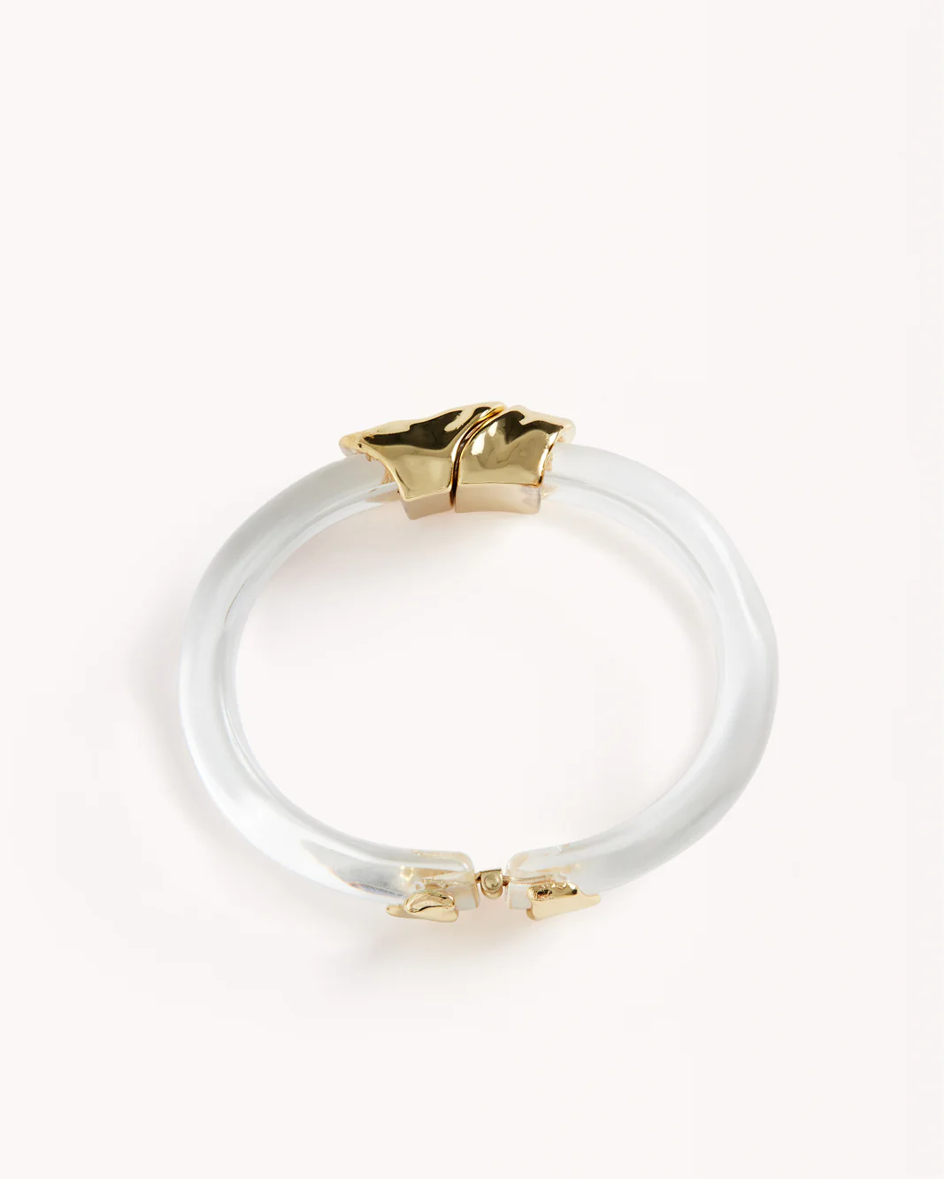 ARIAH BANGLE - CLEAR-GOLD PLATED 18K