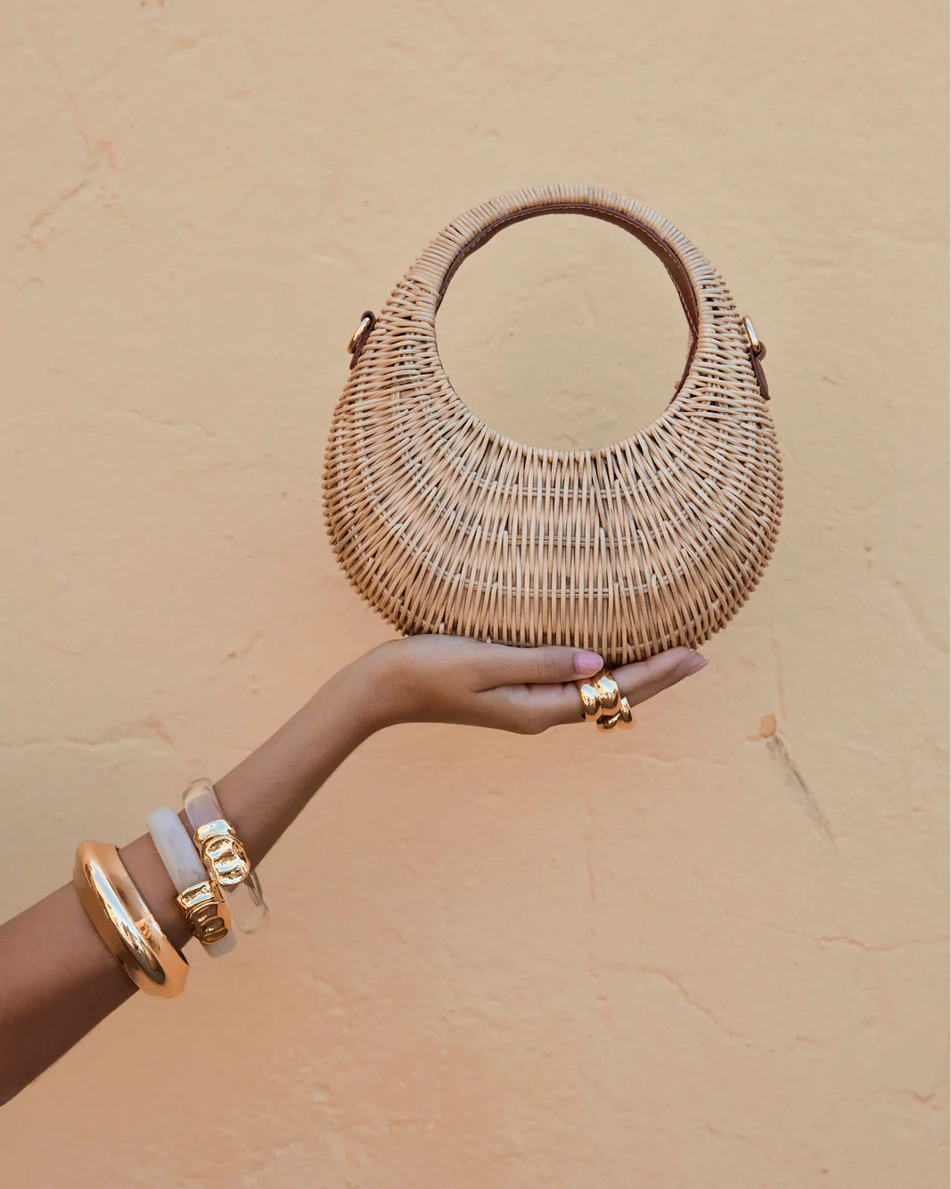 GIANNA HANDLE BAG - NATURAL RATTAN