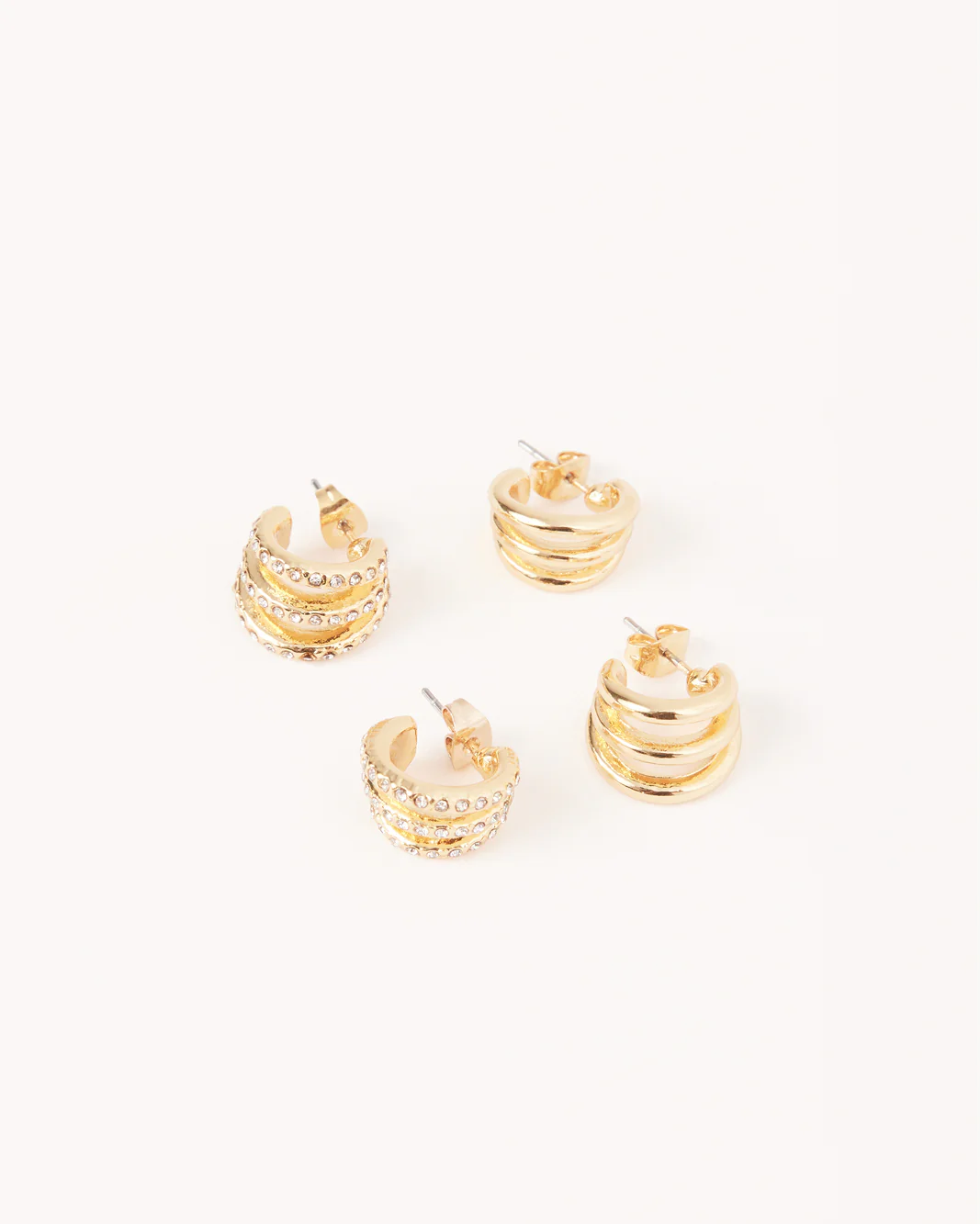 DAISY EARRINGS 2 PACK - GOLD PLATED 18K