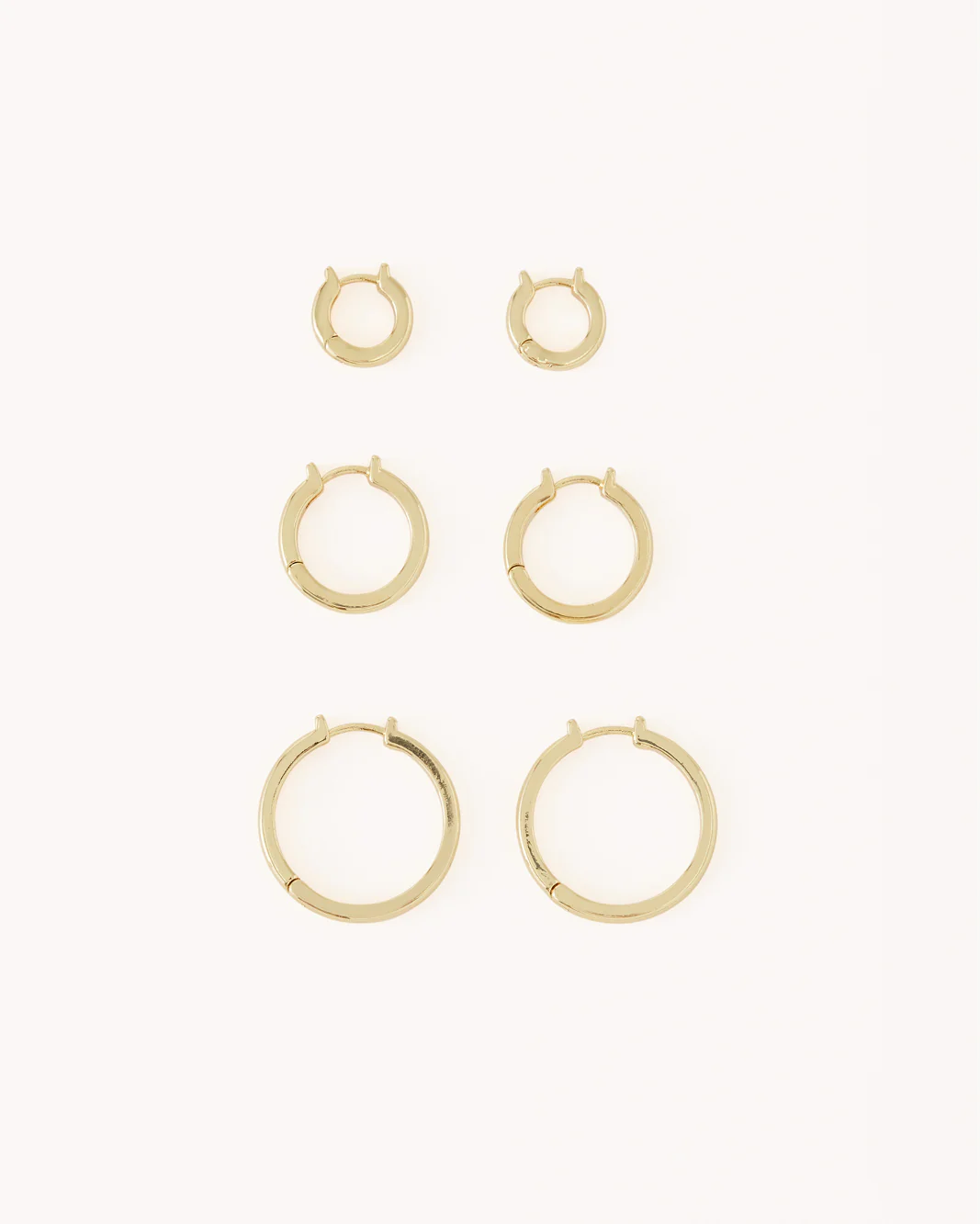 ADELINE EARRING 3 PACK - GOLD PLATED 18K