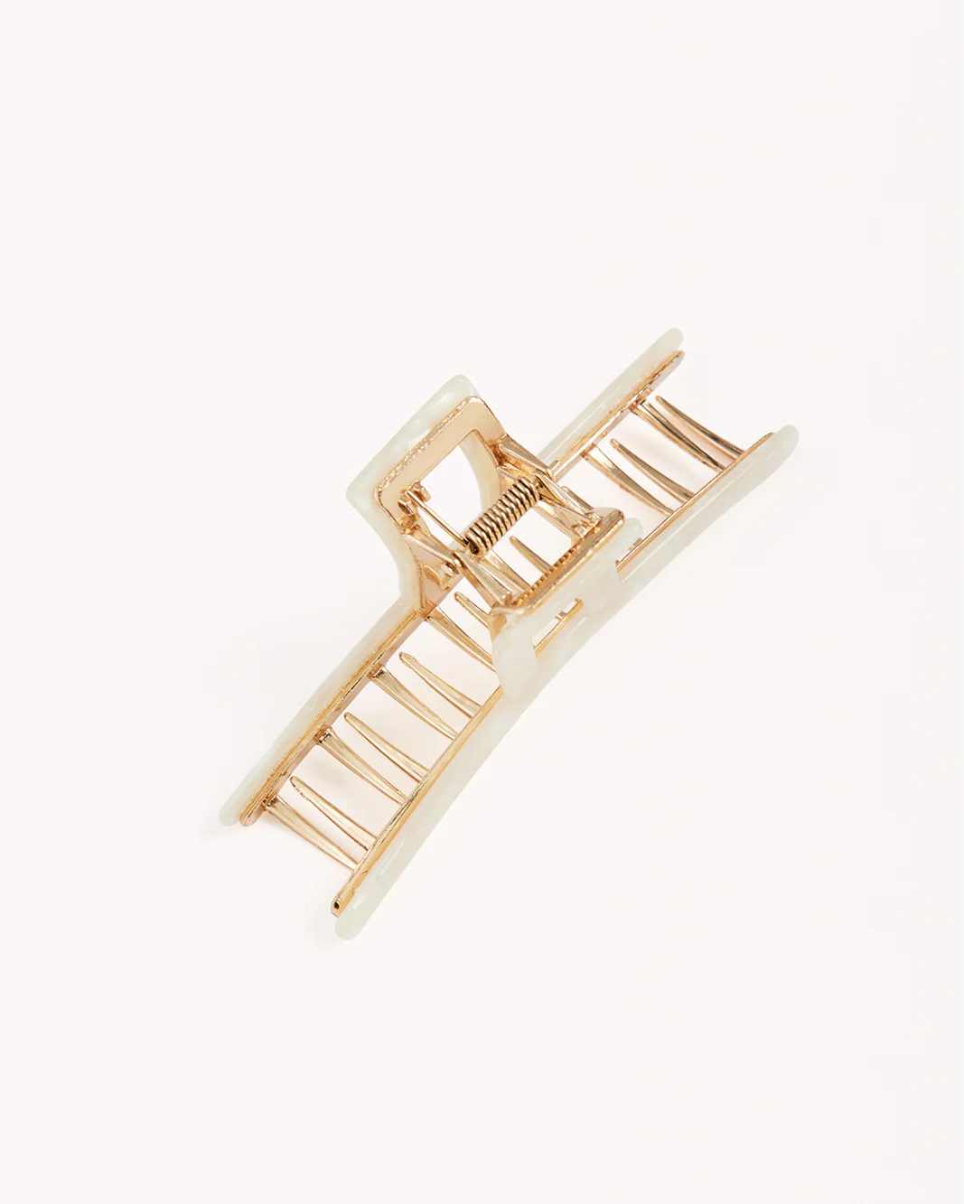 RESIN METAL CLAW CLIP - PEARL