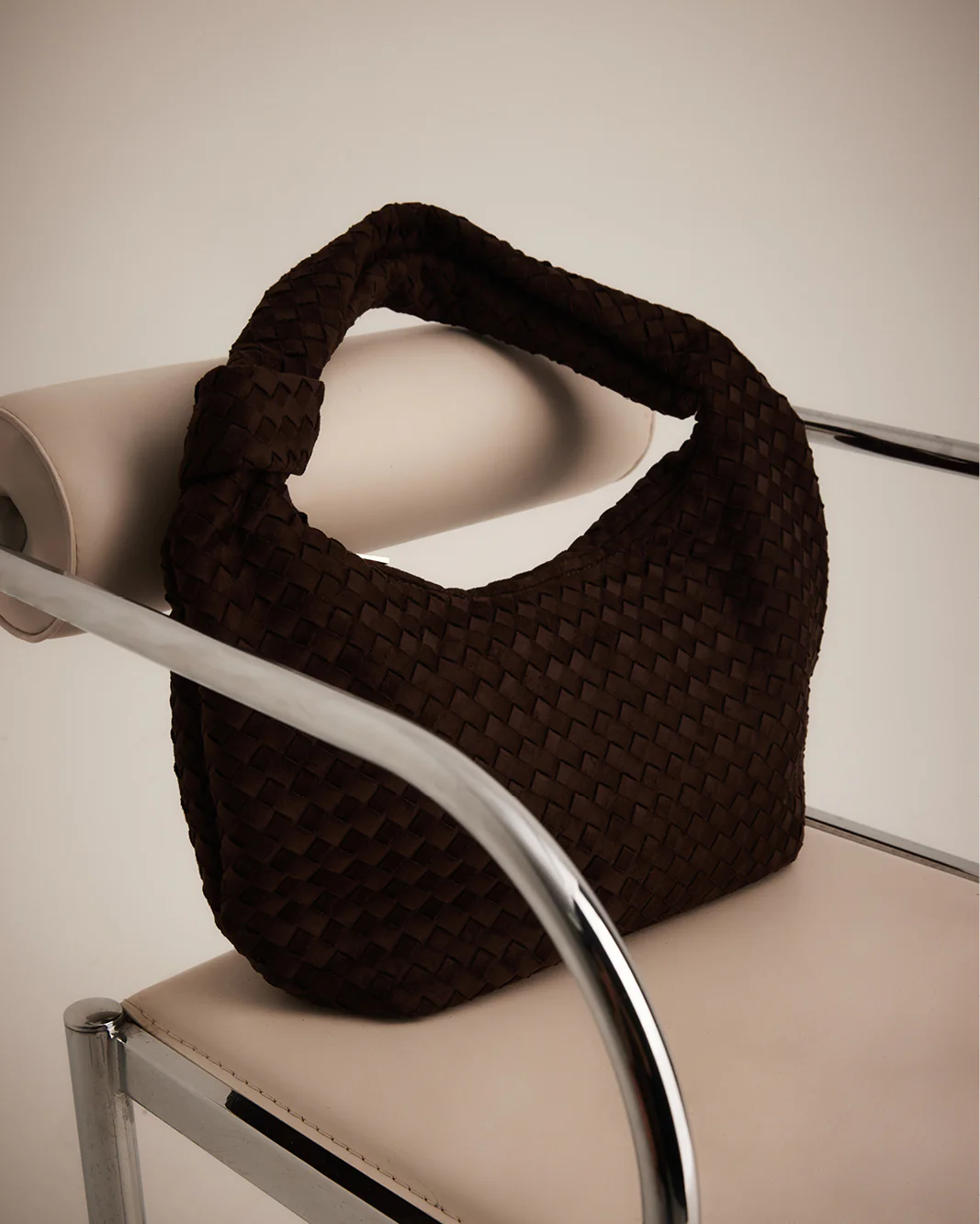 KENYA SHOULDER BAG - DARK CACAO SUEDE