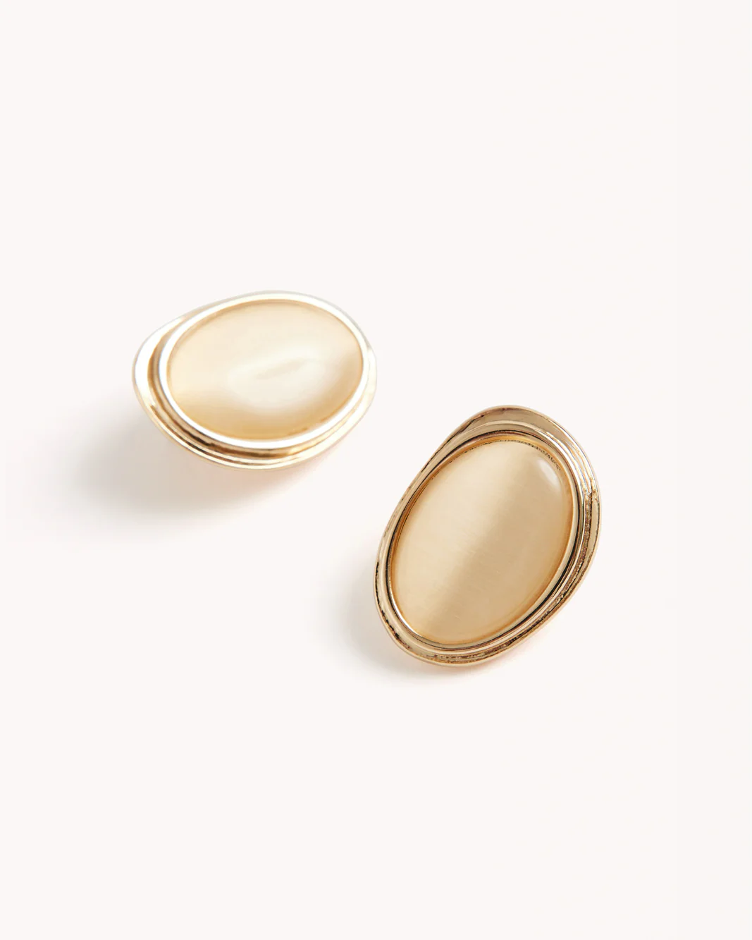 MILLIE EARRINGS - GOLD-CREAM TORT