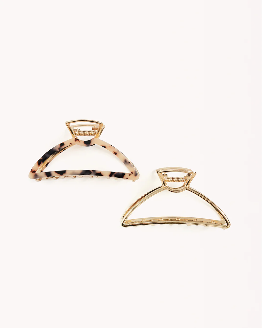 RESIN METAL CLAW CLIP 2 PACK - BLONDE TORT-GOLD