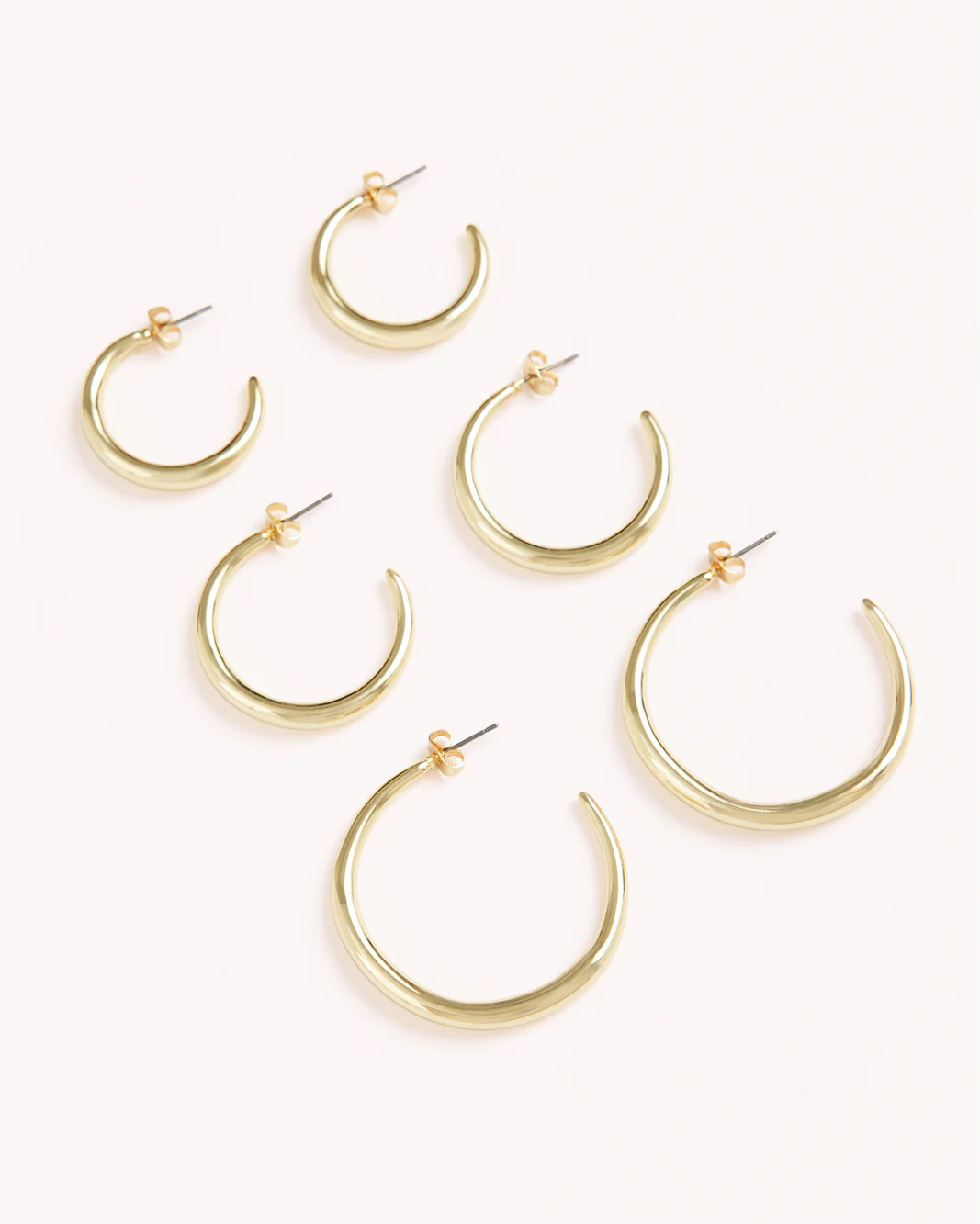 CARISSA EARRINGS 3 PACK - GOLD PLATED 18K