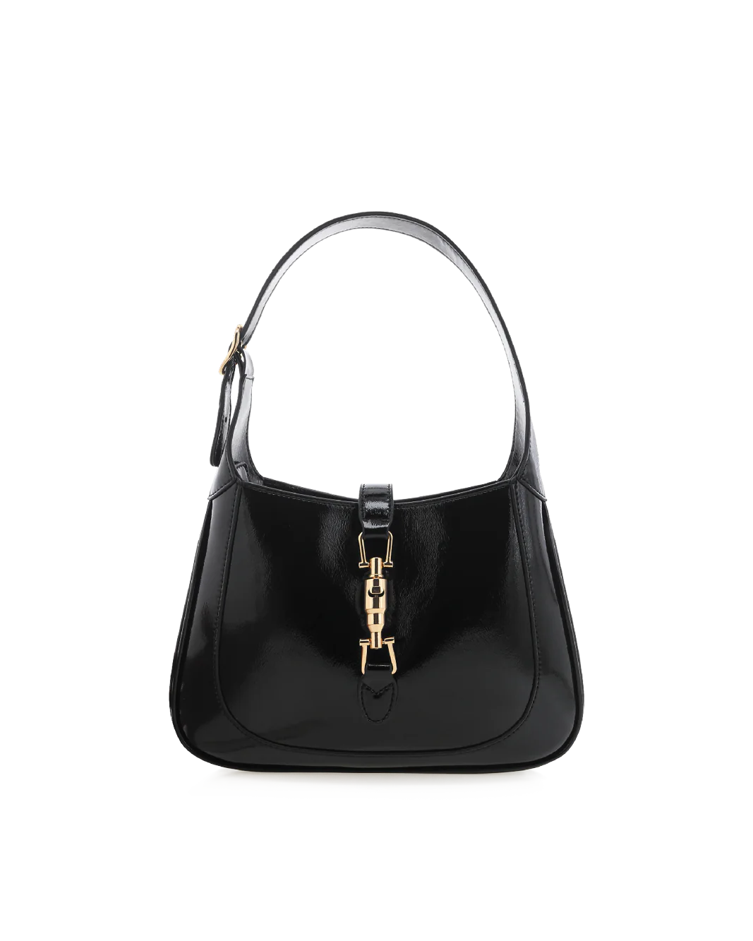 ALIX SHOULDER BAG - BLACK CRINKLE PATENT