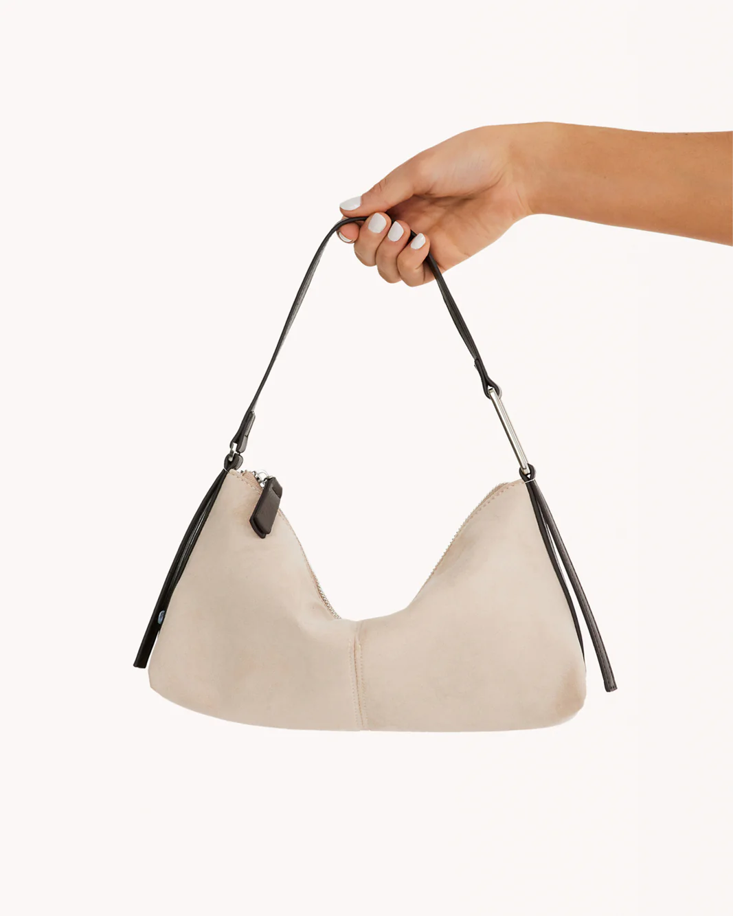BONNIE SHOULDER BAG - LIGHT BEIGE SUEDE