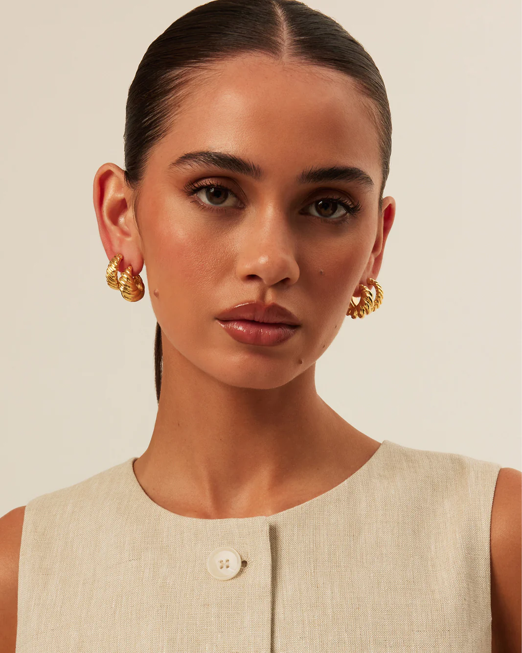 ROCHELLE EARRINGS 2 PACK - GOLD PLATED 18K