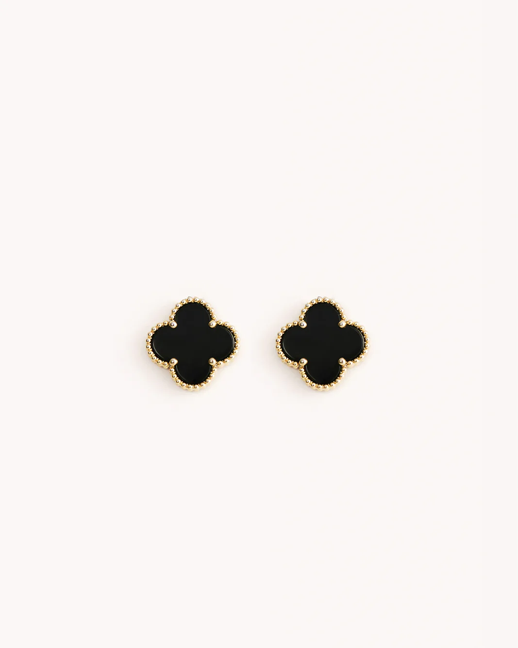 VANESSA EARRINGS - BLACK-GOLD