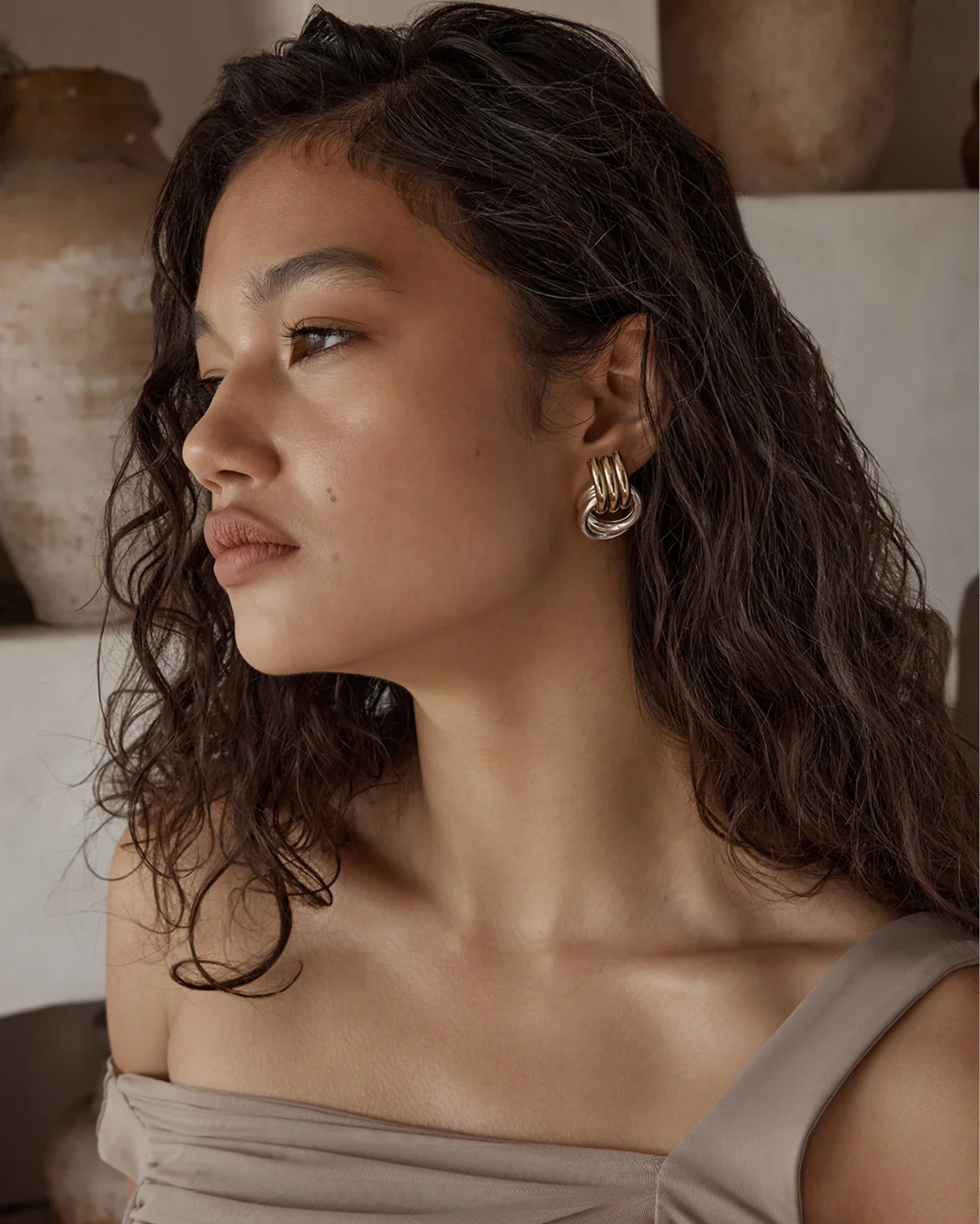 ANTHE EARRING - GOLD-SILVER