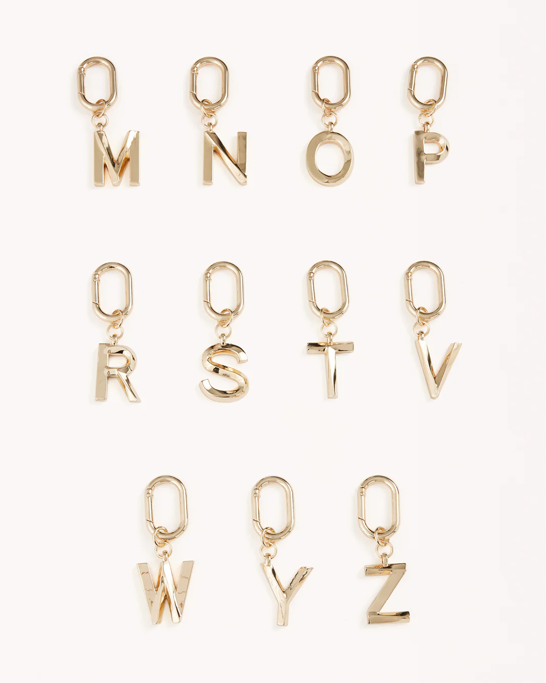 INITIAL BAG CHARM - GOLD