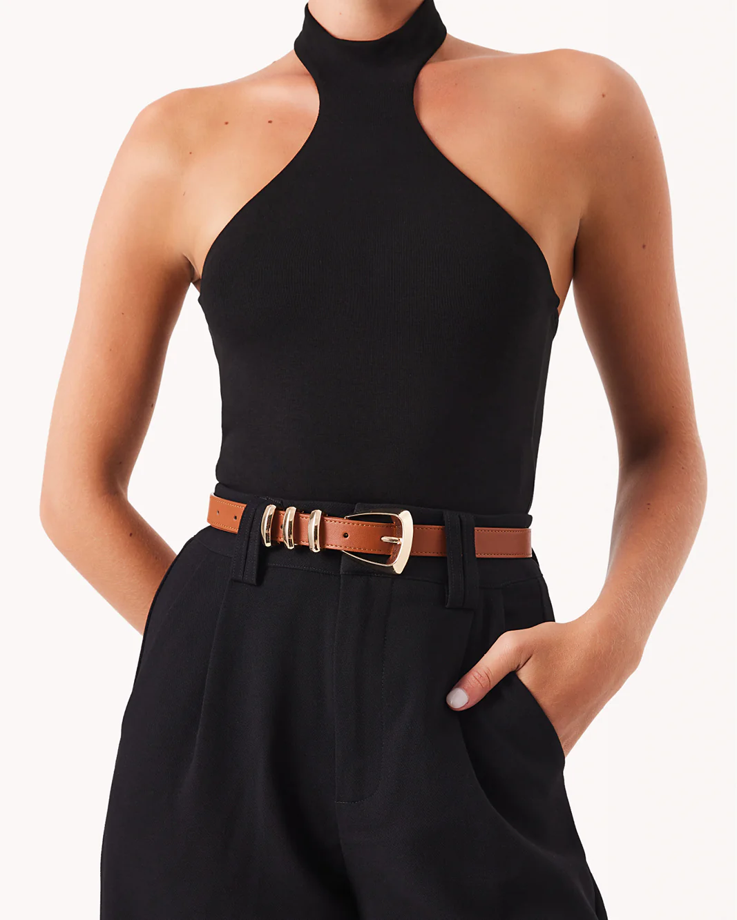 CHARLOTTE BELT - TAN-GOLD