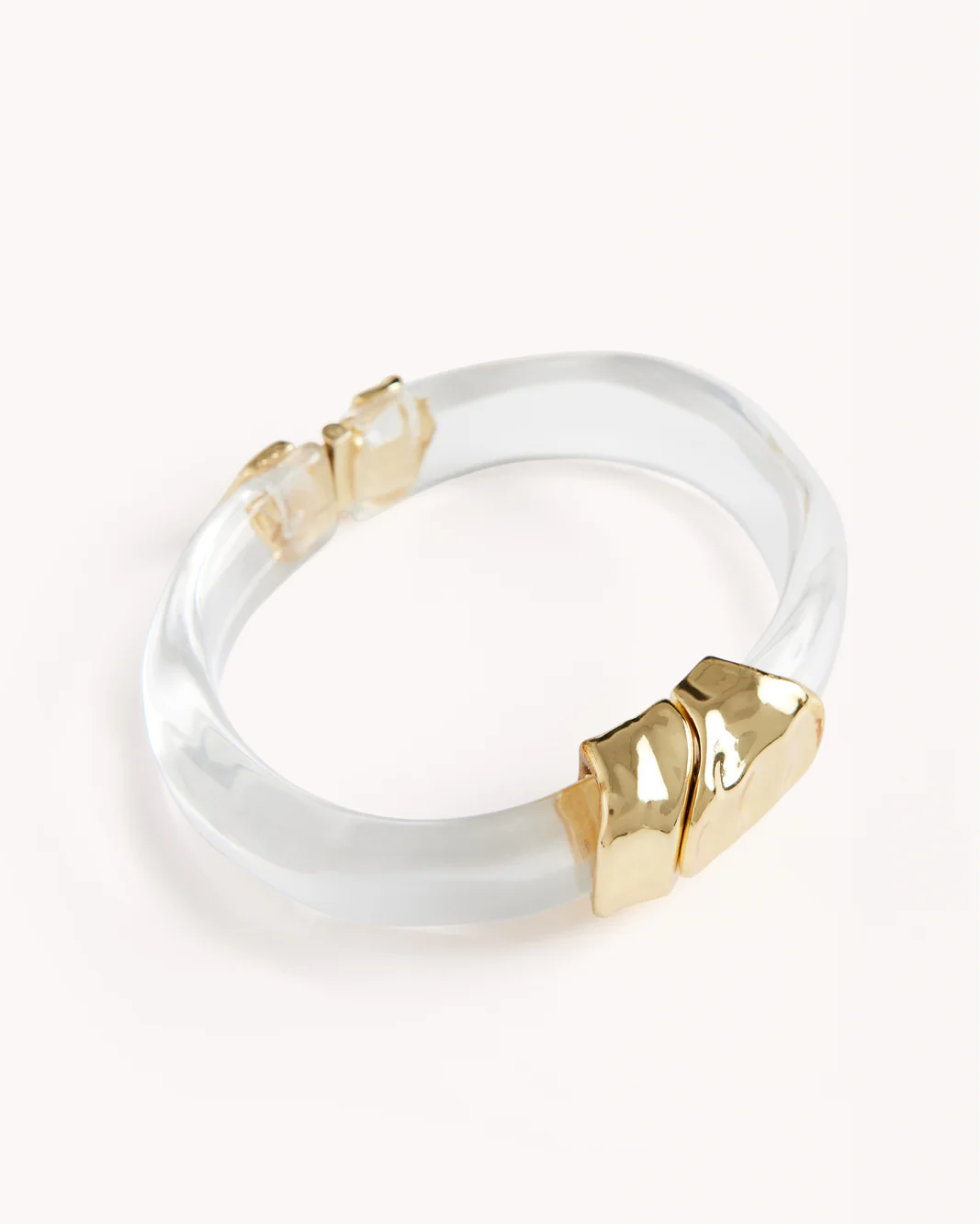 ARIAH BANGLE - CLEAR-GOLD PLATED 18K