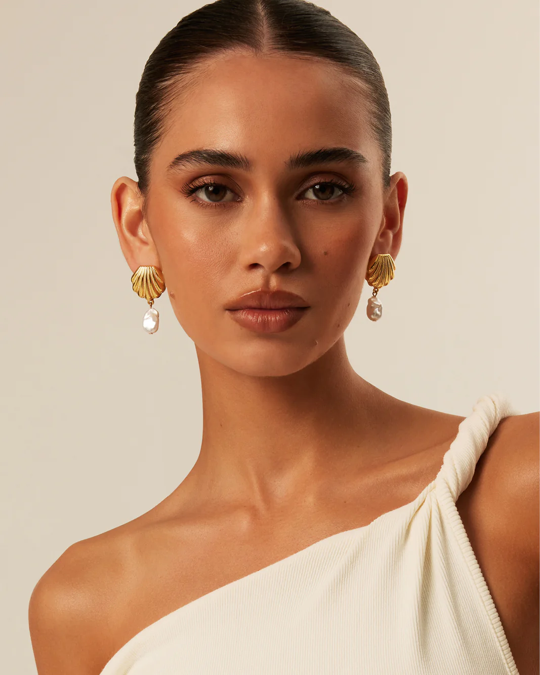 OCEAN EARRINGS 2 PACK - GOLD-PEARL