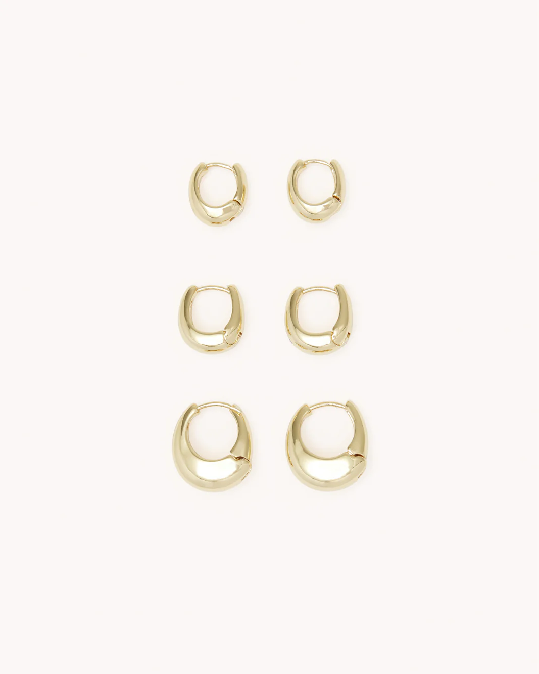 AVENA EARRING 3 PACK - GOLD PLATED 18K
