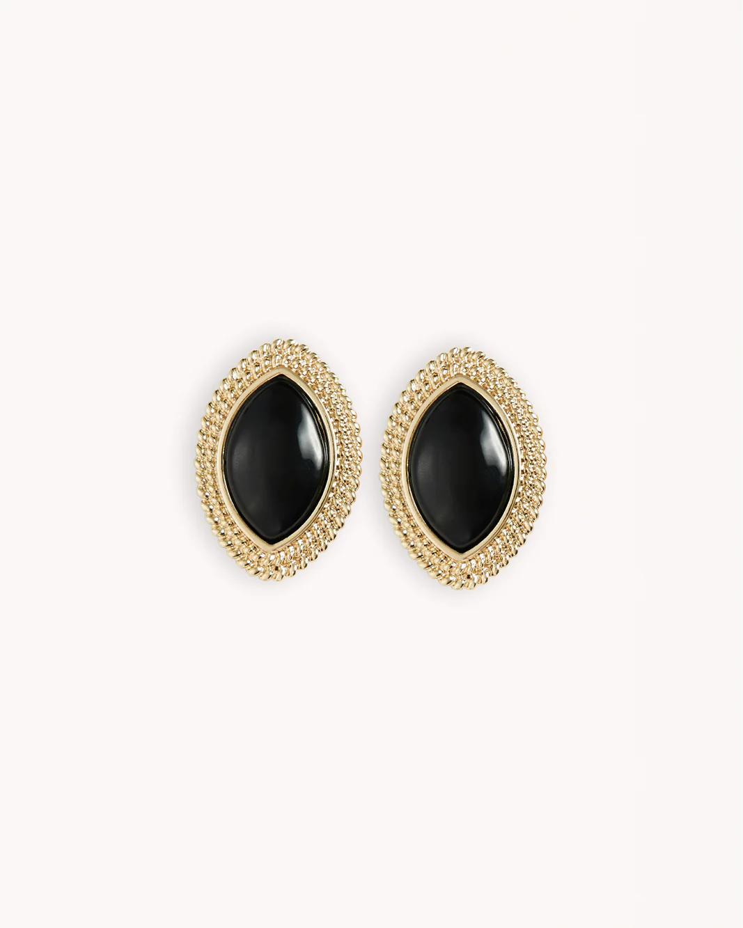 HALO EARRINGS - GOLD-BLACK