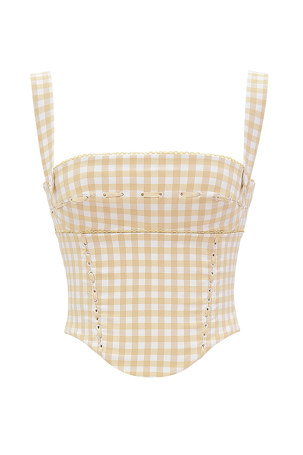 Gingerbread Gingham Corset
