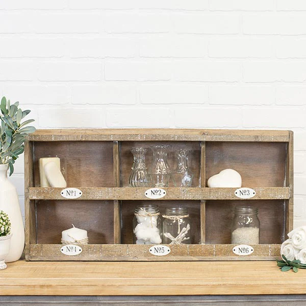 Wooden Cubby Shelf